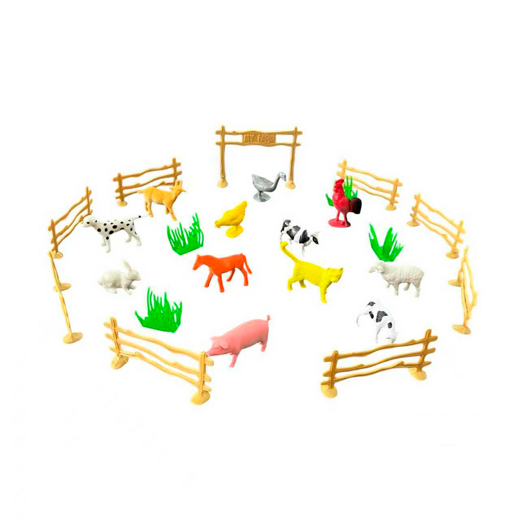 JD - Animales Granja Set 12 Uds. de 2 Pulgadas