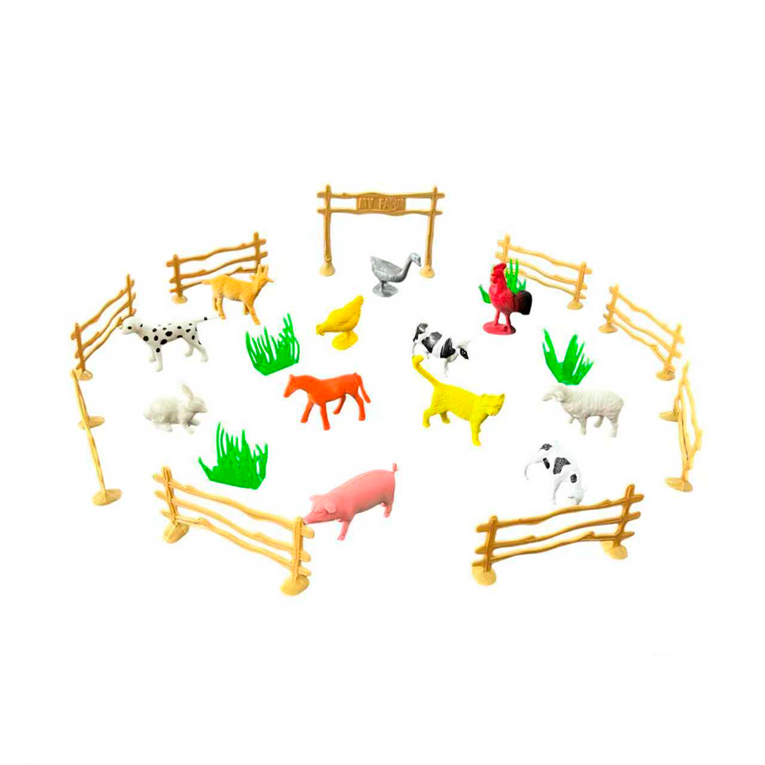 JD - Animales Granja Set 12 Uds. de 2 Pulgadas