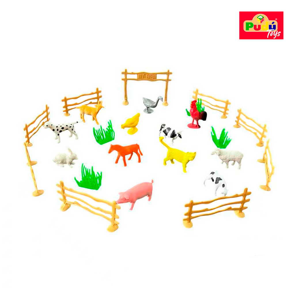 JD - Animales Granja Set 12 Uds. de 2 Pulgadas