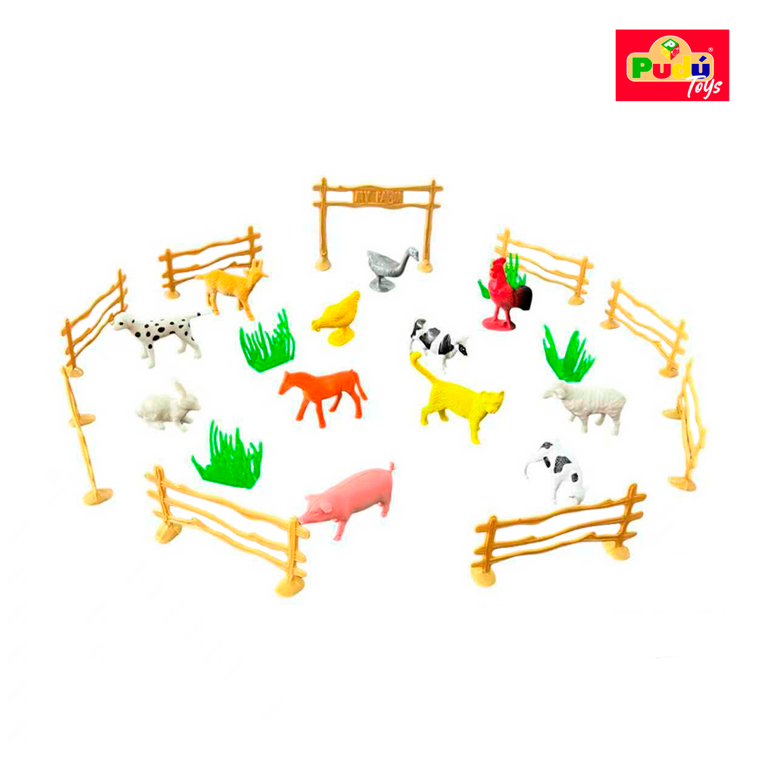 JD - Animales Granja Set 12 Uds. de 2 Pulgadas