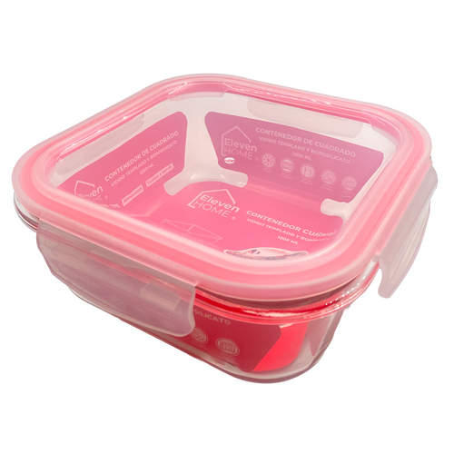 AB - Contenedor de Vidrio Cuadrado 1200ml - 1 Unidad