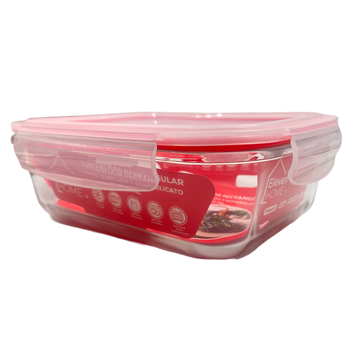 AB - Contenedor de Vidrio Rectangular 1040ml - 1 Unidad